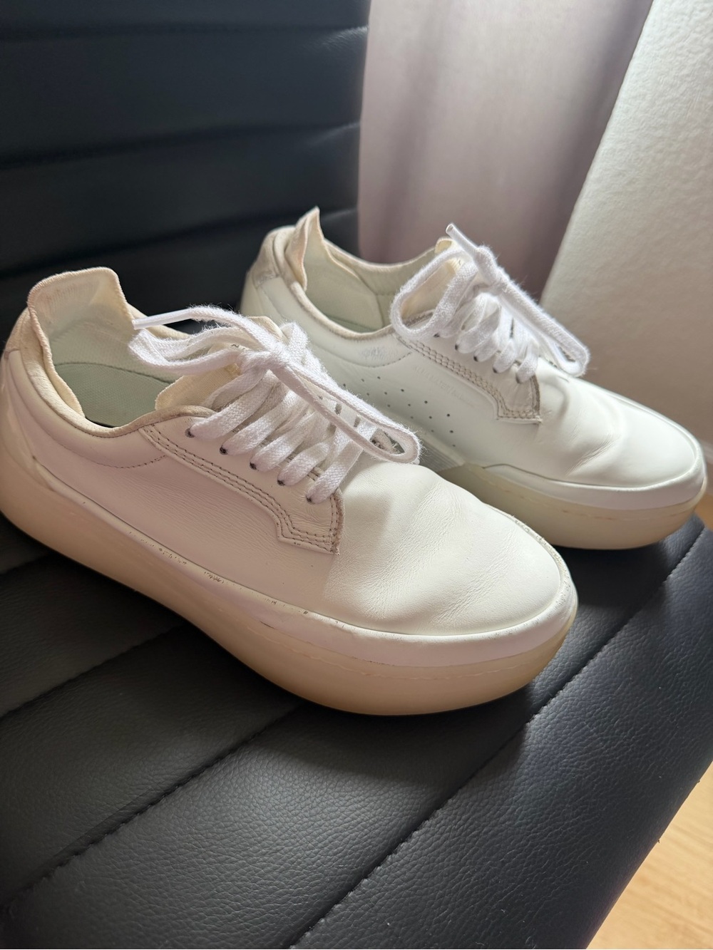 Alma Mater Women’s White Platform Lace-Up Sneakers